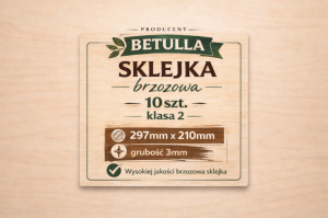 Sklejka 3mm brzozowa A4 297x210mm kl. 2 - 10szt.