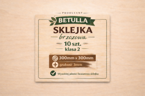 Sklejka 3mm brzozowa 300x300mm kl. 2 - 10szt.